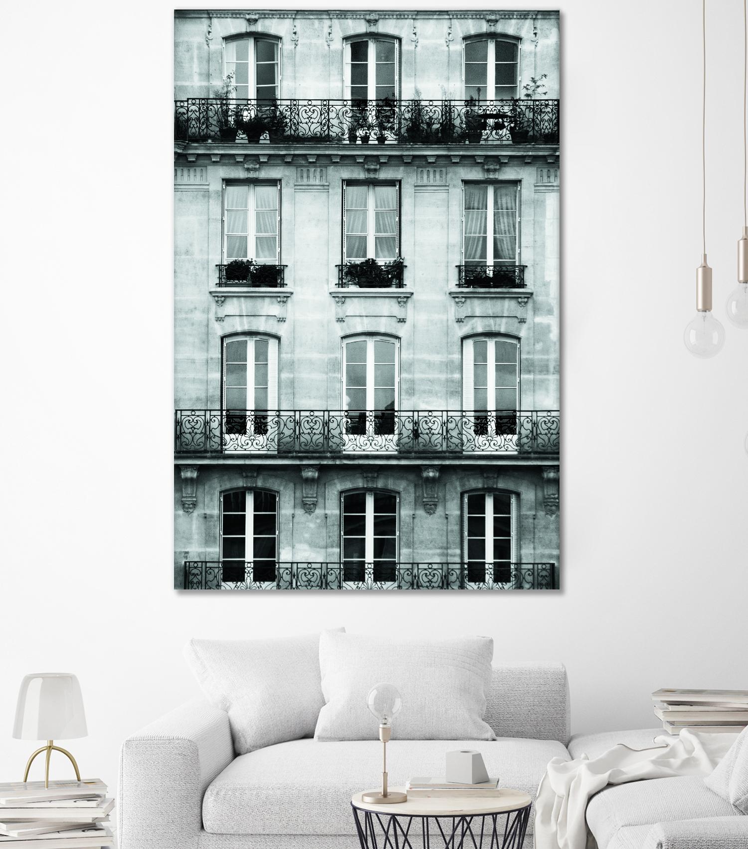 Across the Street II by Laura Marshall on GIANT ART - black architectural