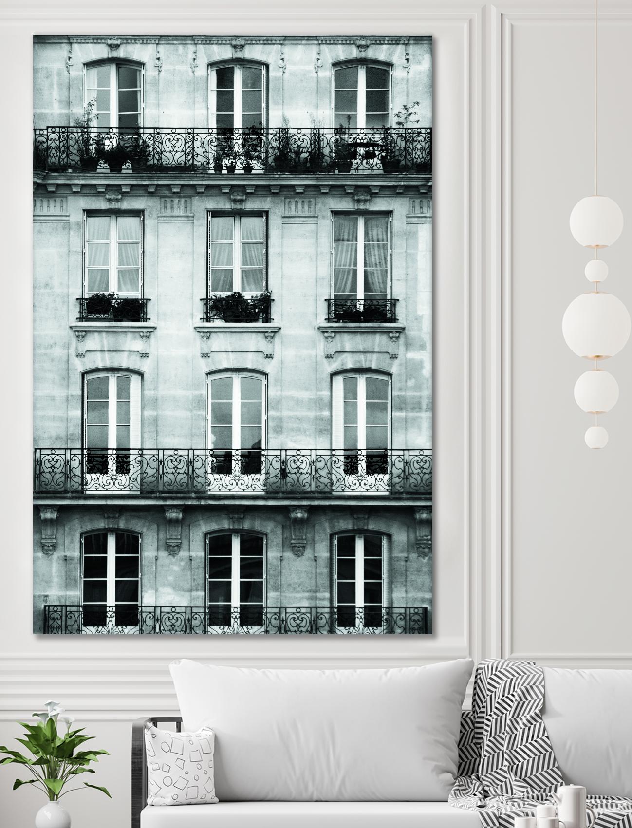 Across the Street II by Laura Marshall on GIANT ART - black architectural