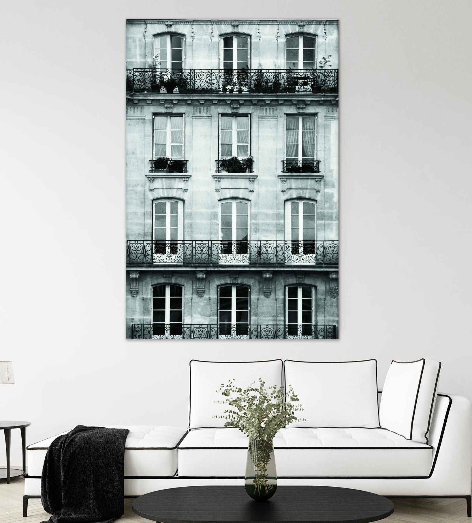 Across the Street II by Laura Marshall on GIANT ART - black architectural