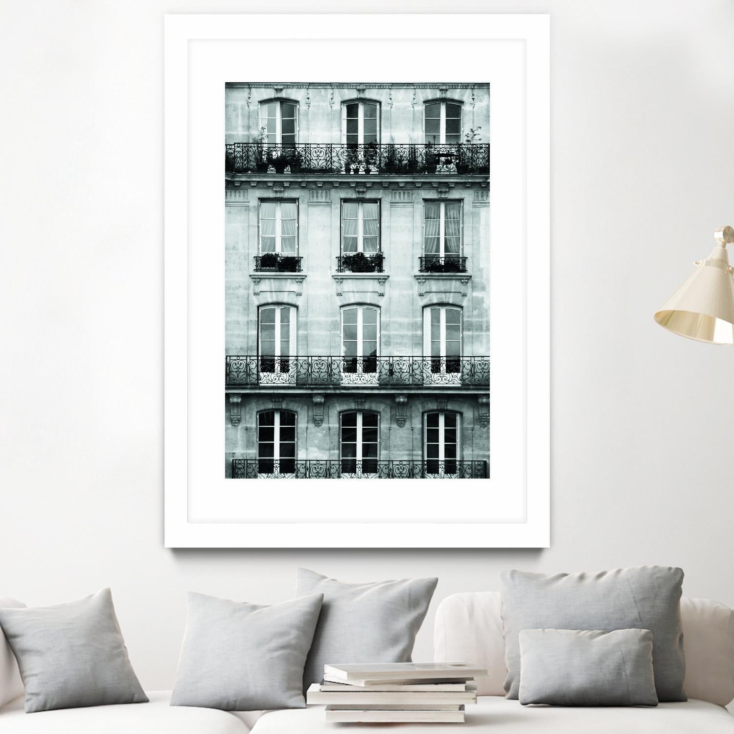 Across the Street II by Laura Marshall on GIANT ART - black architectural