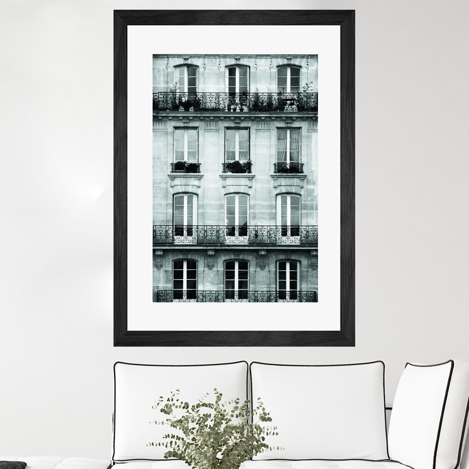 Across the Street II by Laura Marshall on GIANT ART - black architectural