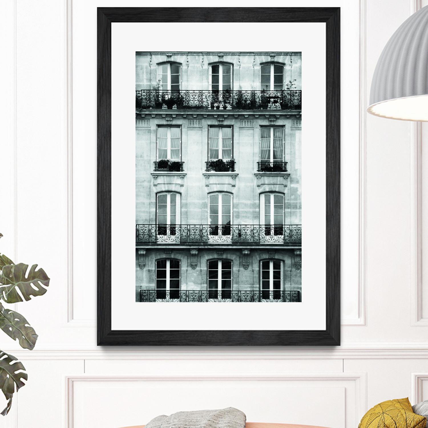 Across the Street II by Laura Marshall on GIANT ART - black architectural