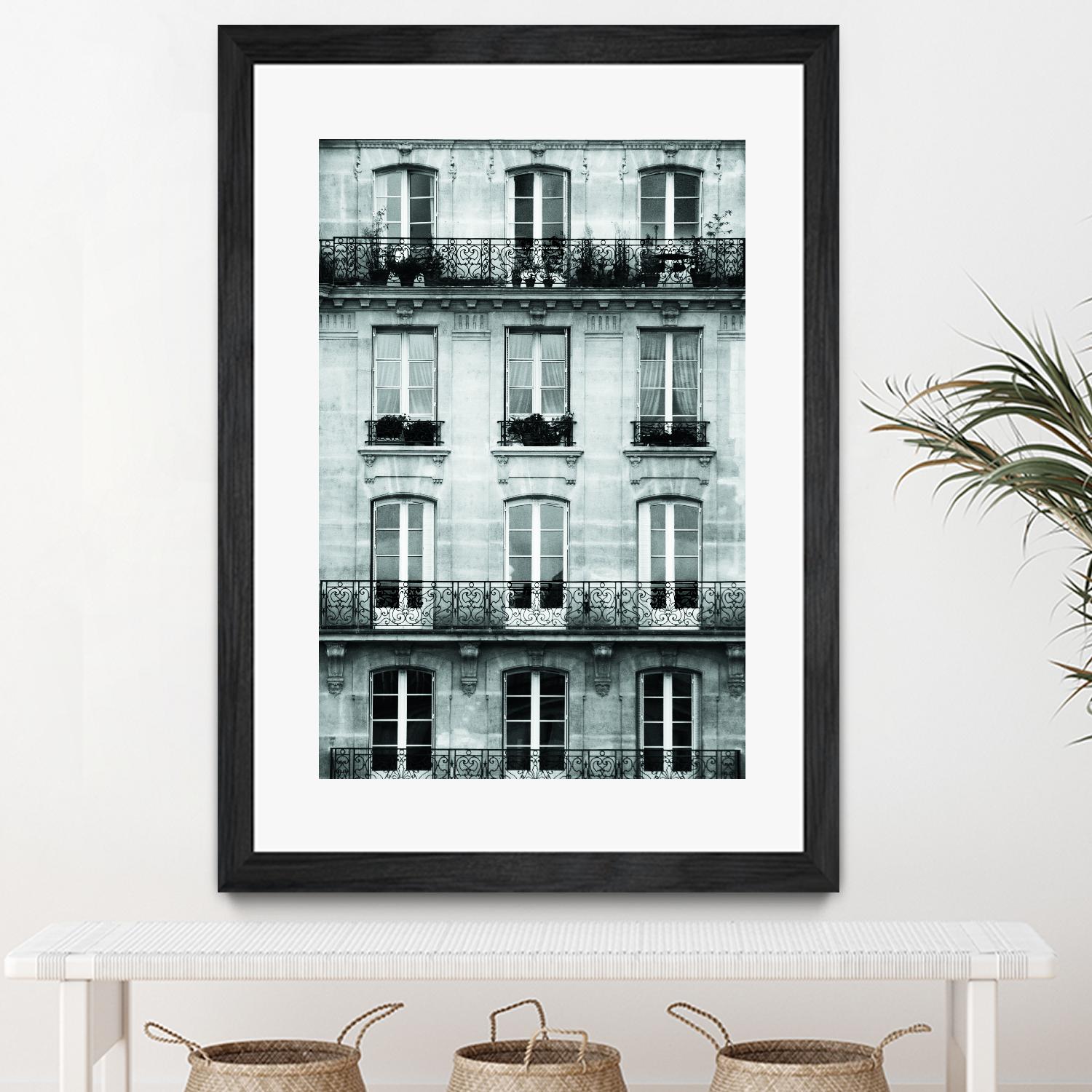 Across the Street II by Laura Marshall on GIANT ART - black architectural