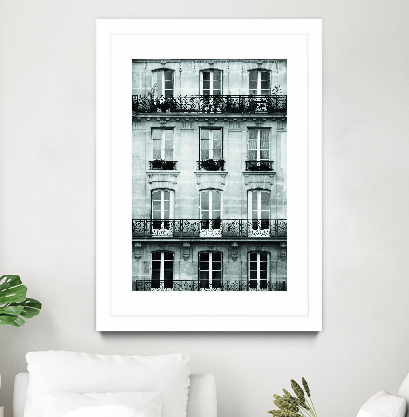 Across the Street II by Laura Marshall on GIANT ART - black architectural