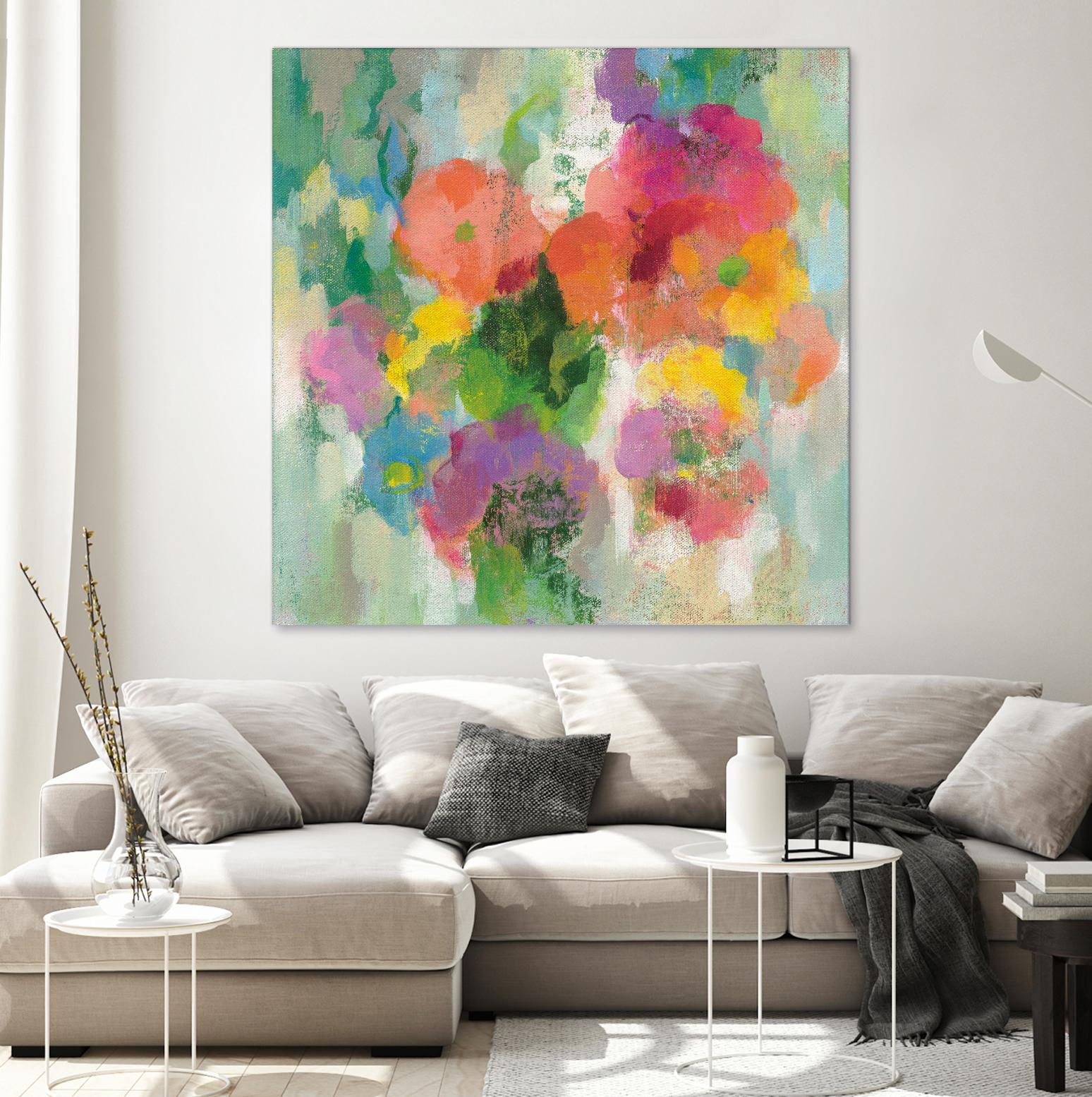 Colorful Garden II by Silvia Vassileva on GIANT ART - green floral