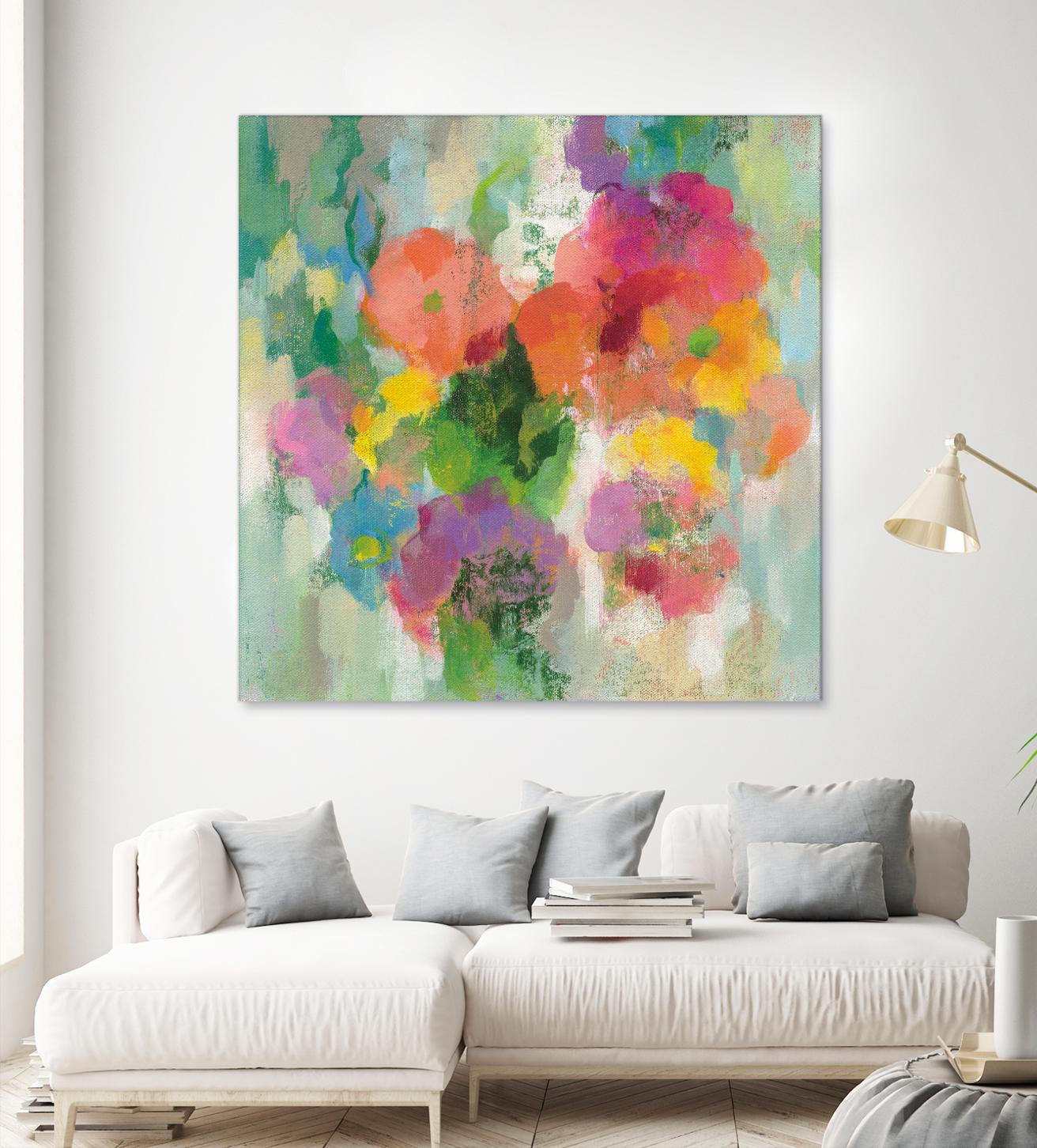 Colorful Garden II by Silvia Vassileva on GIANT ART - green floral