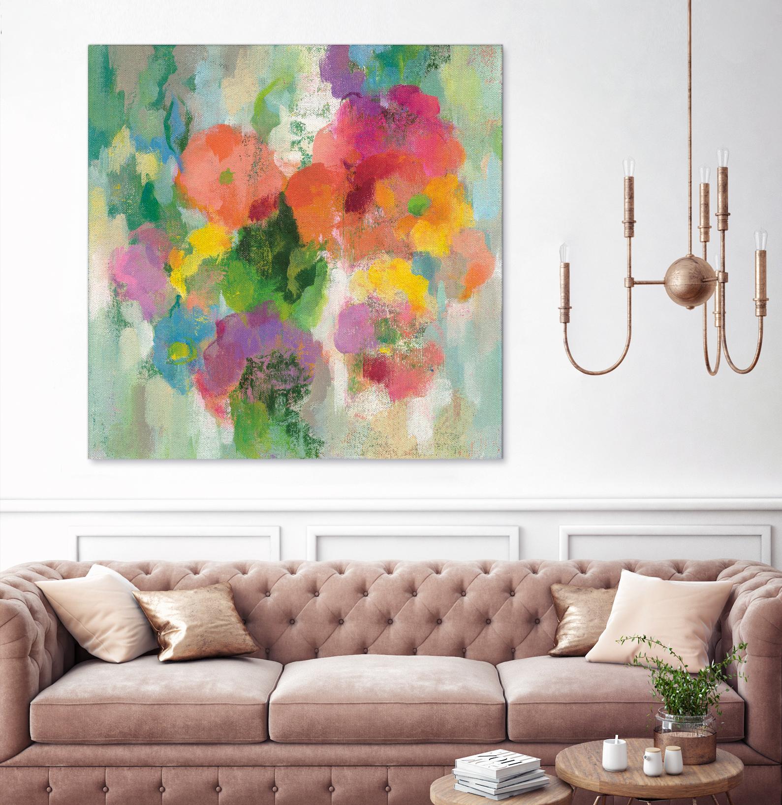 Colorful Garden II by Silvia Vassileva on GIANT ART - green floral