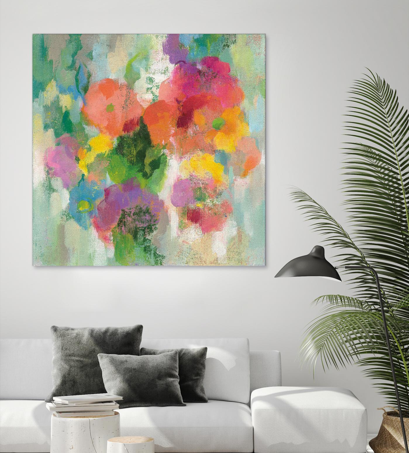 Colorful Garden II by Silvia Vassileva on GIANT ART - green floral