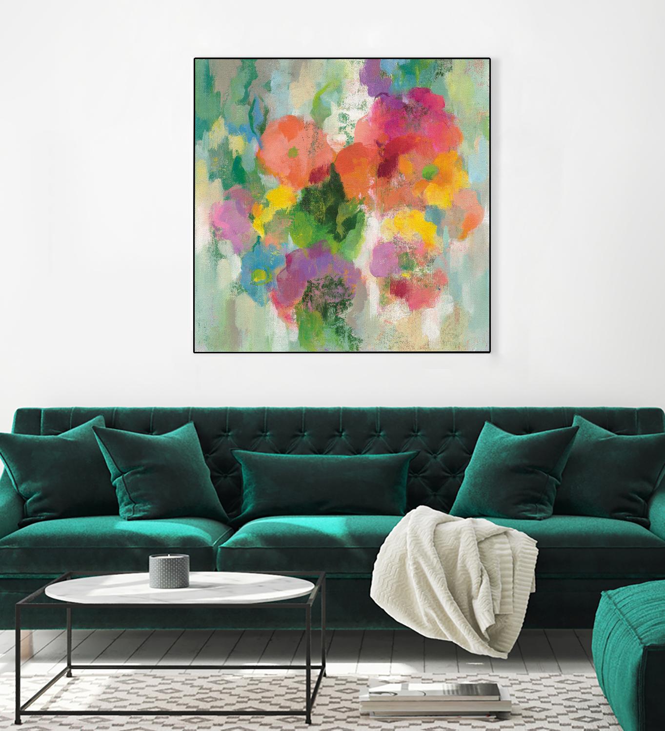 Colorful Garden II by Silvia Vassileva on GIANT ART - green floral