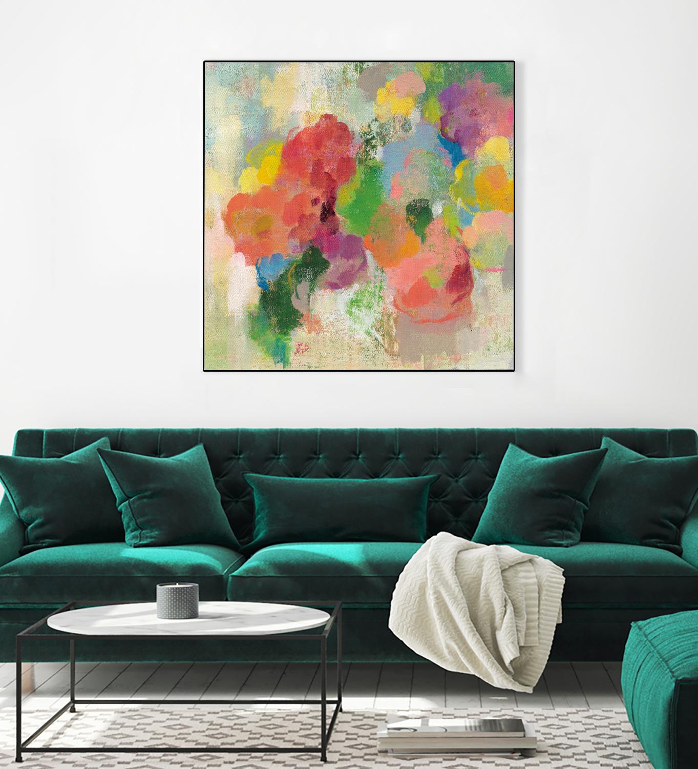 Colorful Garden III by Silvia Vassileva on GIANT ART - green floral