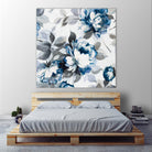 Scent of Roses Indigo II by Portfolio on GIANT ART - grey floral
