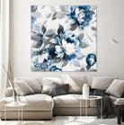Scent of Roses Indigo II by Portfolio on GIANT ART - grey floral