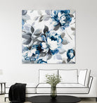 Scent of Roses Indigo II by Portfolio on GIANT ART - grey floral
