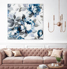 Scent of Roses Indigo II by Portfolio on GIANT ART - grey floral