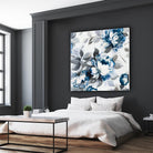 Scent of Roses Indigo II by Portfolio on GIANT ART - grey floral