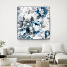Scent of Roses Indigo II by Portfolio on GIANT ART - grey floral