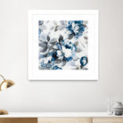 Scent of Roses Indigo II by Portfolio on GIANT ART - grey floral