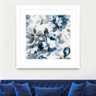 Scent of Roses Indigo II by Portfolio on GIANT ART - grey floral