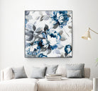 Scent of Roses Indigo II by Portfolio on GIANT ART - grey floral