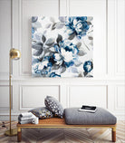 Scent of Roses Indigo II by Portfolio on GIANT ART - blue floral