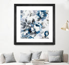 Scent of Roses Indigo II by Portfolio on GIANT ART - grey floral