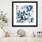 Scent of Roses Indigo II by Portfolio on GIANT ART - grey floral