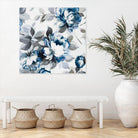 Scent of Roses Indigo II by Portfolio on GIANT ART - blue floral