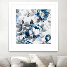 Scent of Roses Indigo II by Portfolio on GIANT ART - grey floral
