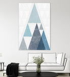 Mod Triangles III Blue by Michael Mullan on GIANT ART - white contemporary