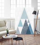 Mod Triangles III Blue by Michael Mullan on GIANT ART - white contemporary