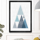 Mod Triangles III Blue by Michael Mullan on GIANT ART - white contemporary