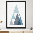 Mod Triangles III Blue by Michael Mullan on GIANT ART - white contemporary