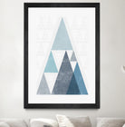 Mod Triangles III Blue by Michael Mullan on GIANT ART - white contemporary