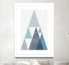Mod Triangles III Blue by Michael Mullan on GIANT ART - white contemporary