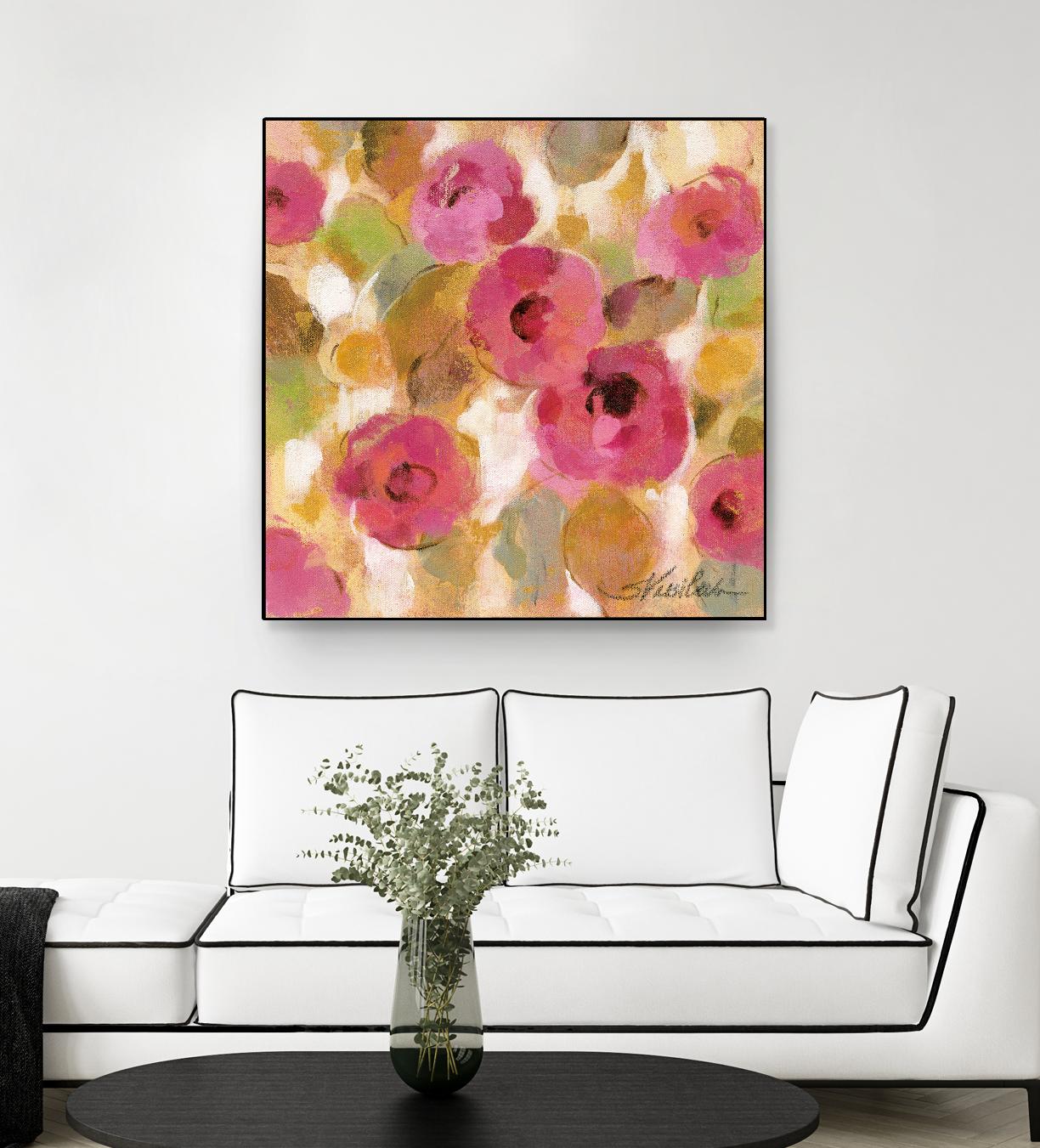 Glorious Pink Floral III by Silvia Vassileva on GIANT ART - yellow floral