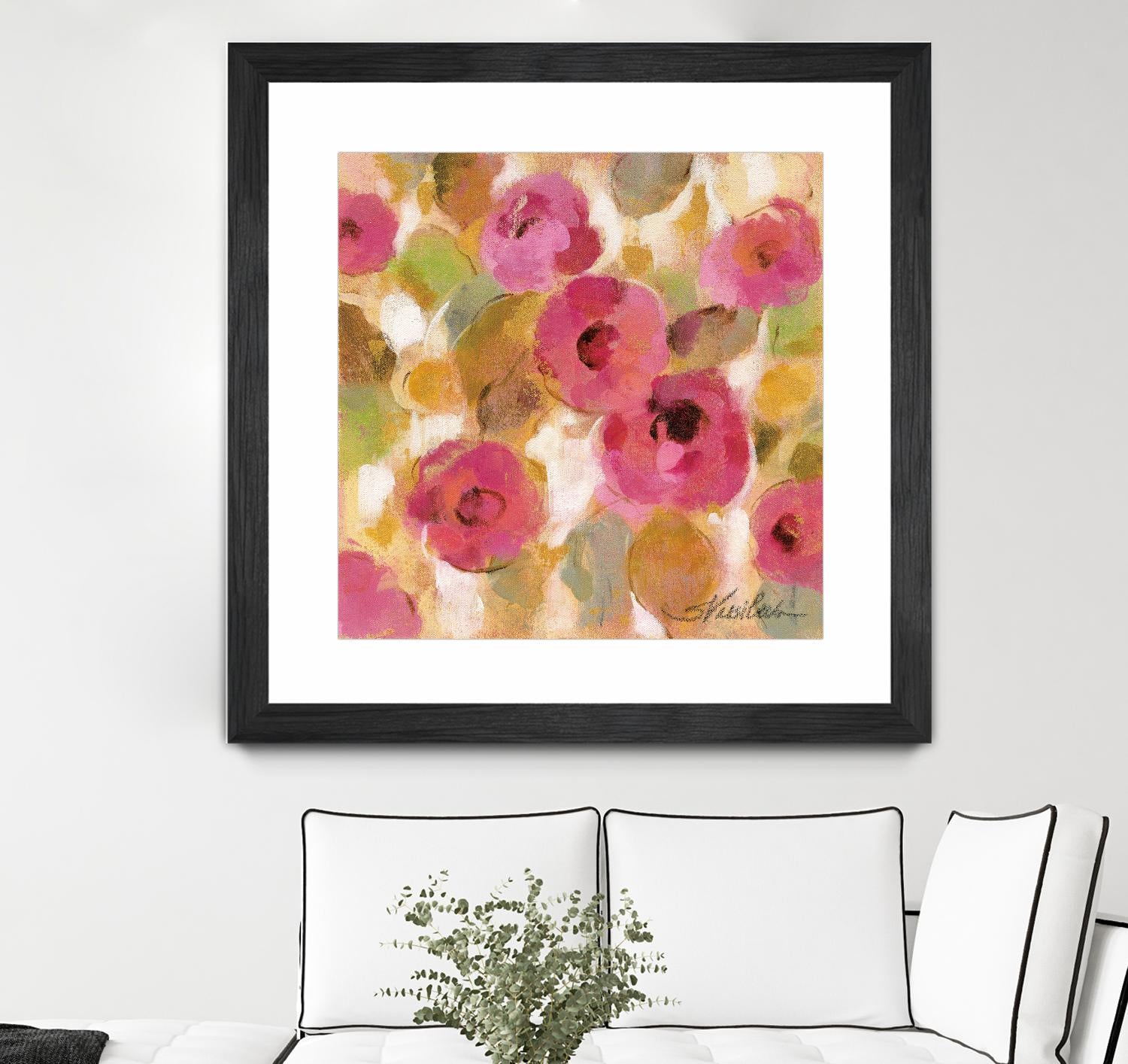 Glorious Pink Floral III by Silvia Vassileva on GIANT ART - yellow floral