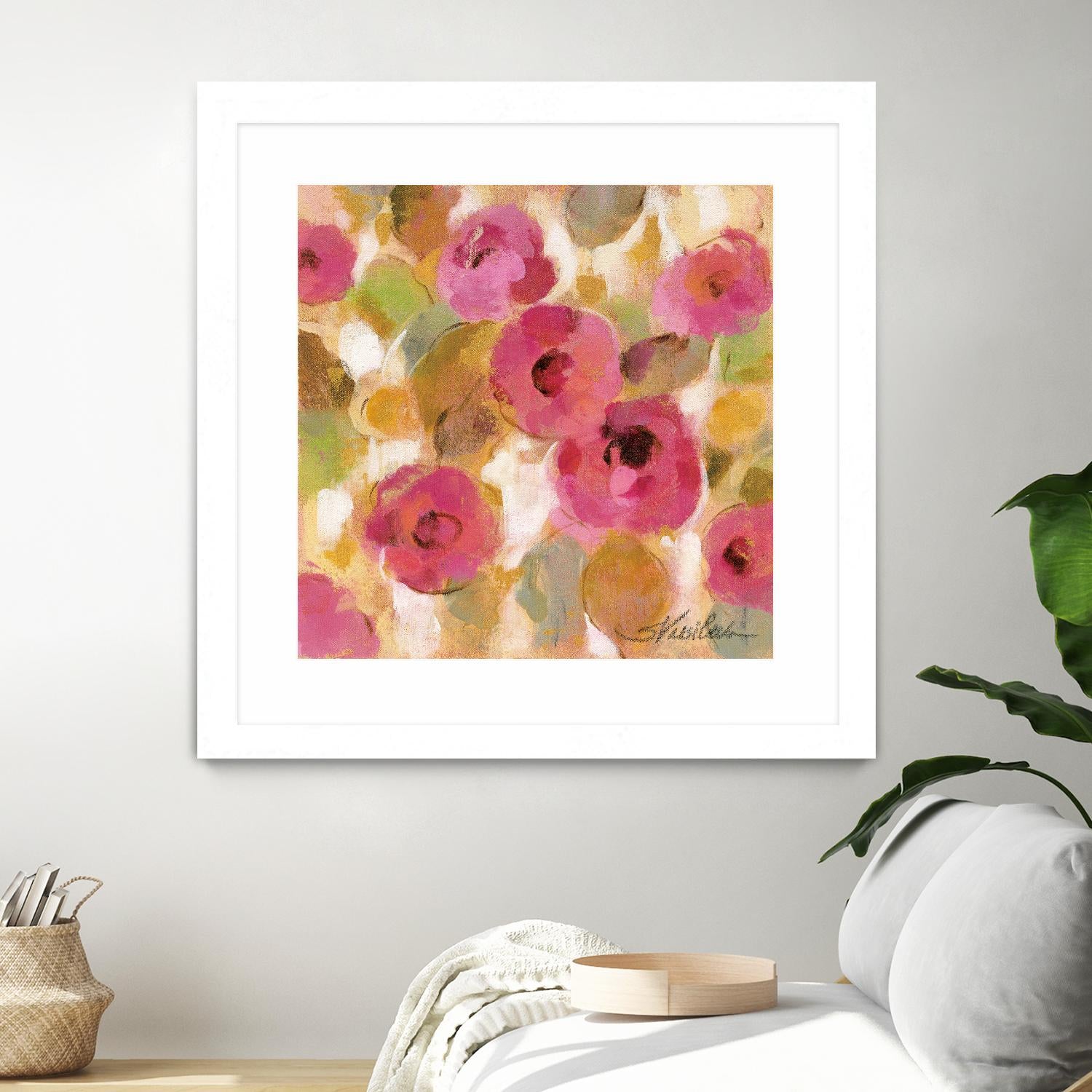 Glorious Pink Floral III by Silvia Vassileva on GIANT ART - yellow floral