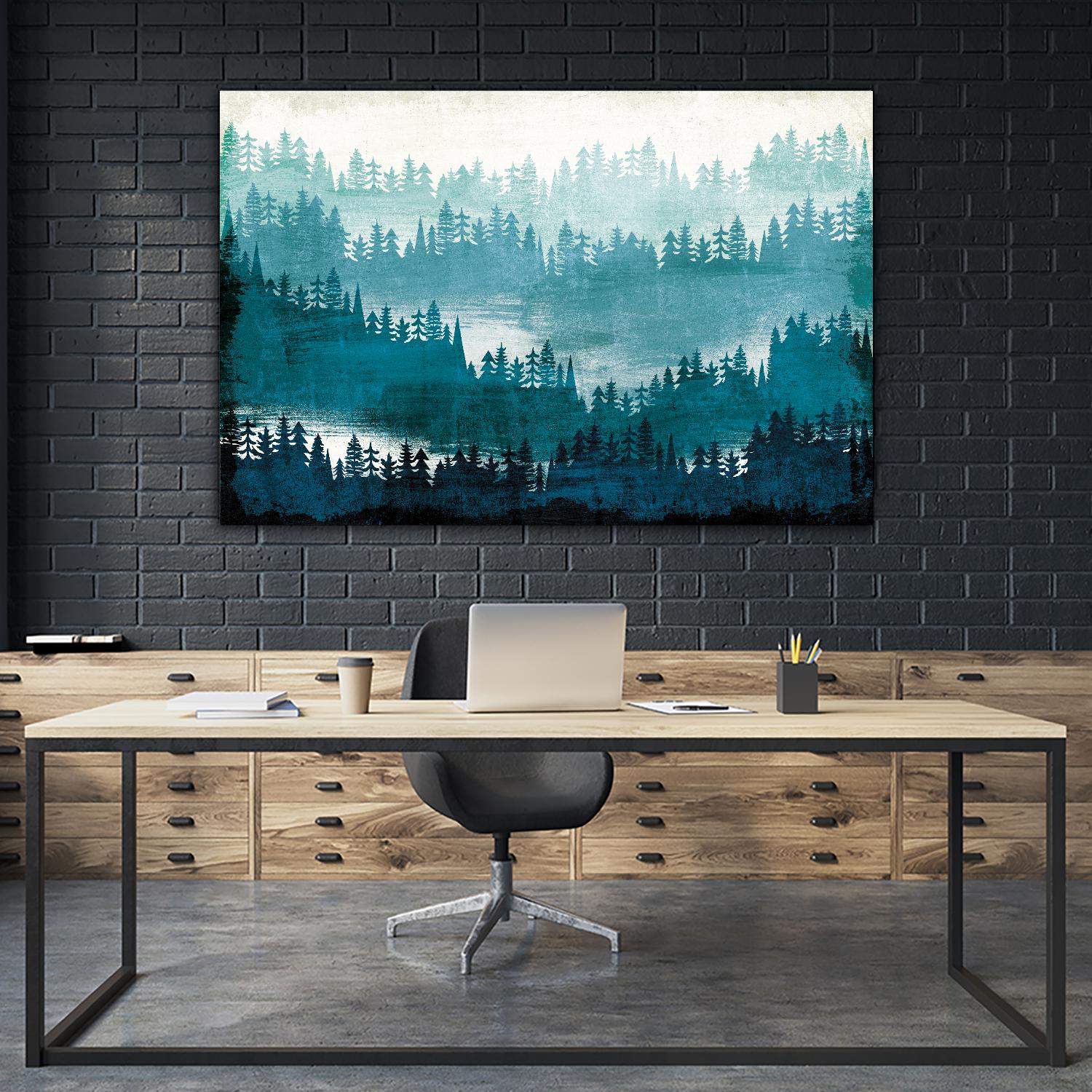 Mountainscape Blue by Michael Mullan on GIANT ART - white landscape