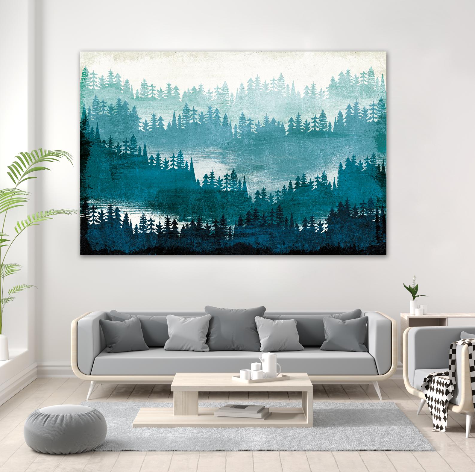 Mountainscape Blue by Michael Mullan on GIANT ART - white landscape