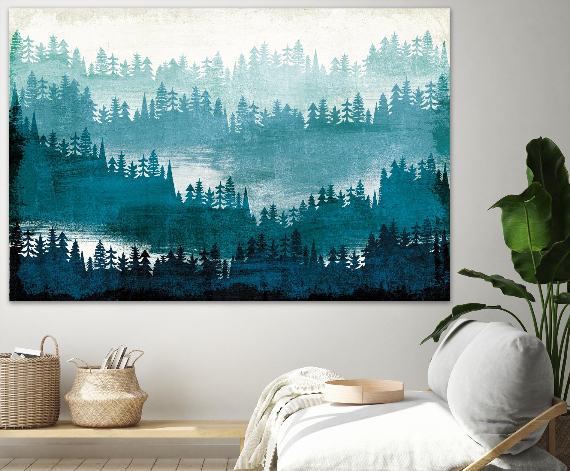 Mountainscape Blue by Michael Mullan on GIANT ART - white landscape