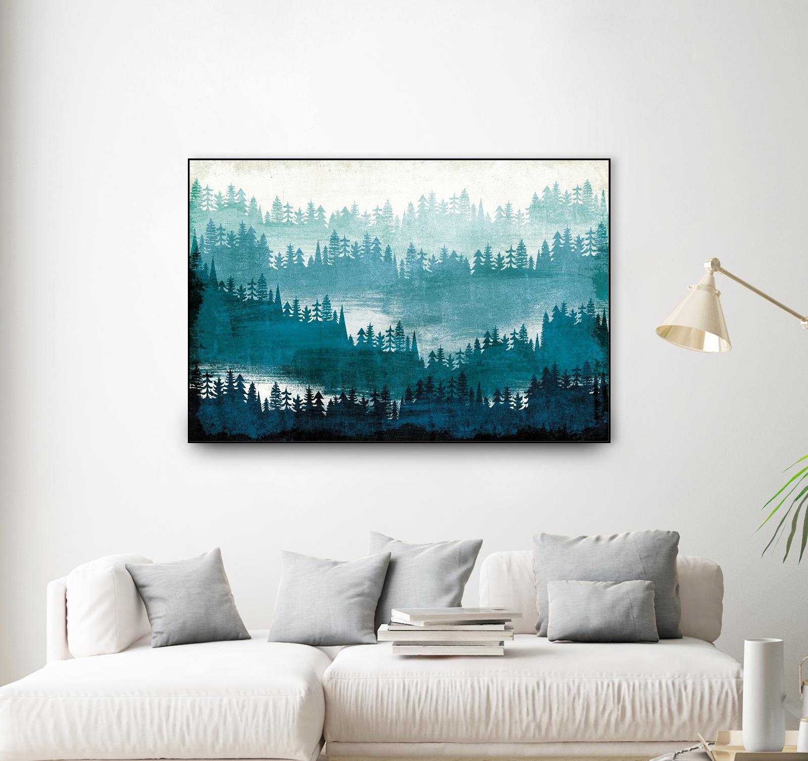 Mountainscape Blue by Michael Mullan on GIANT ART - white landscape