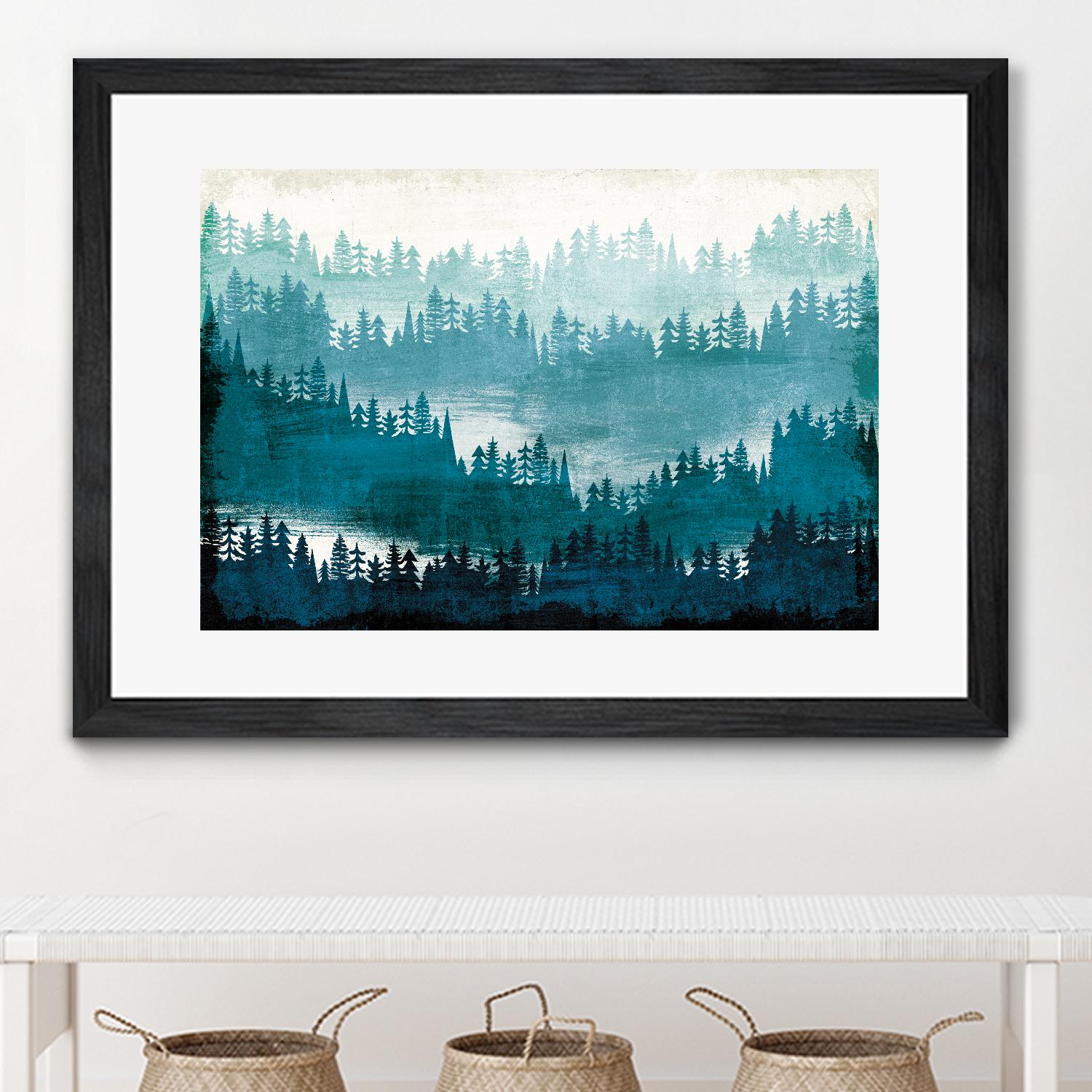 Mountainscape Blue by Michael Mullan on GIANT ART - white landscape