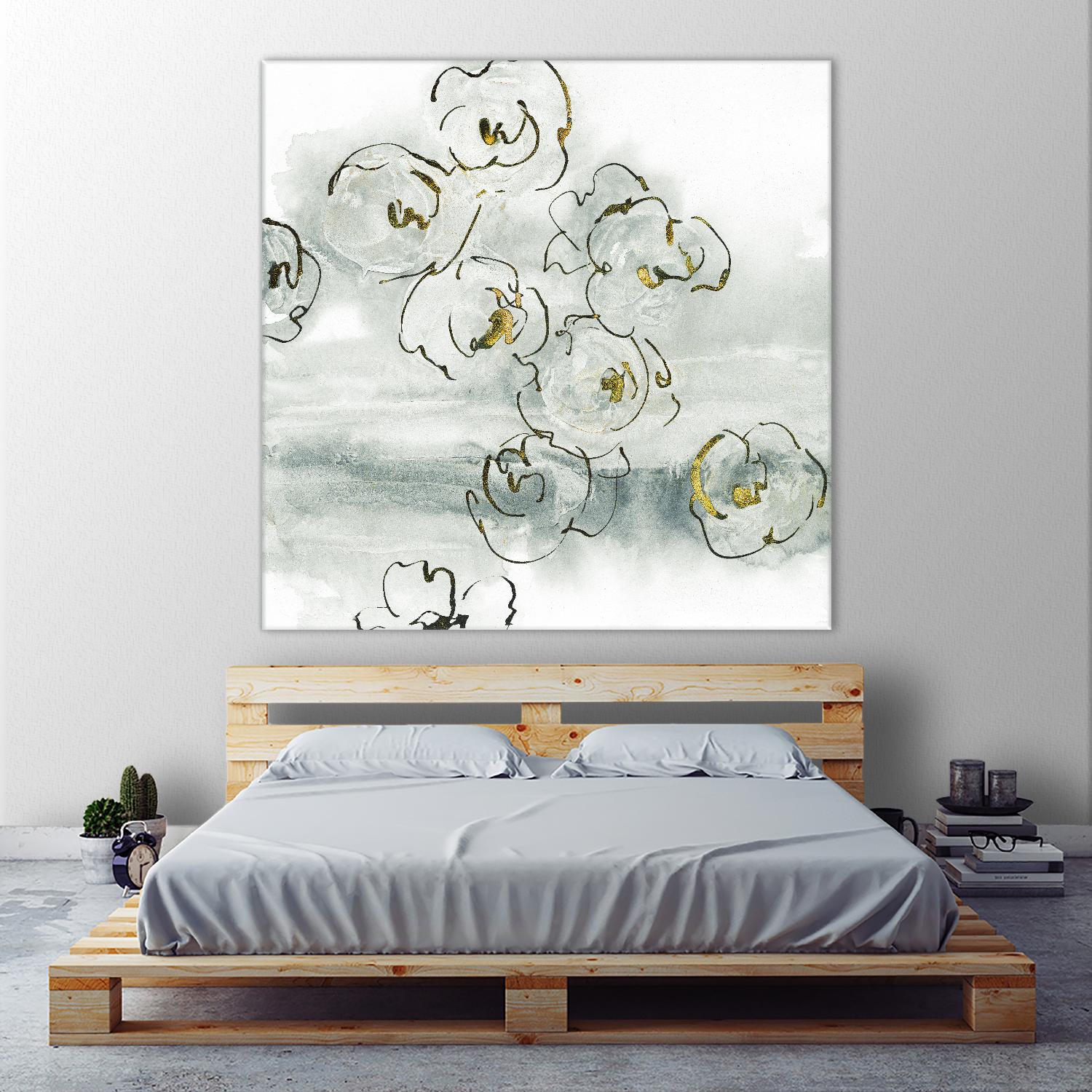 Gold Dust I by Chris Paschke on GIANT ART - yellow floral