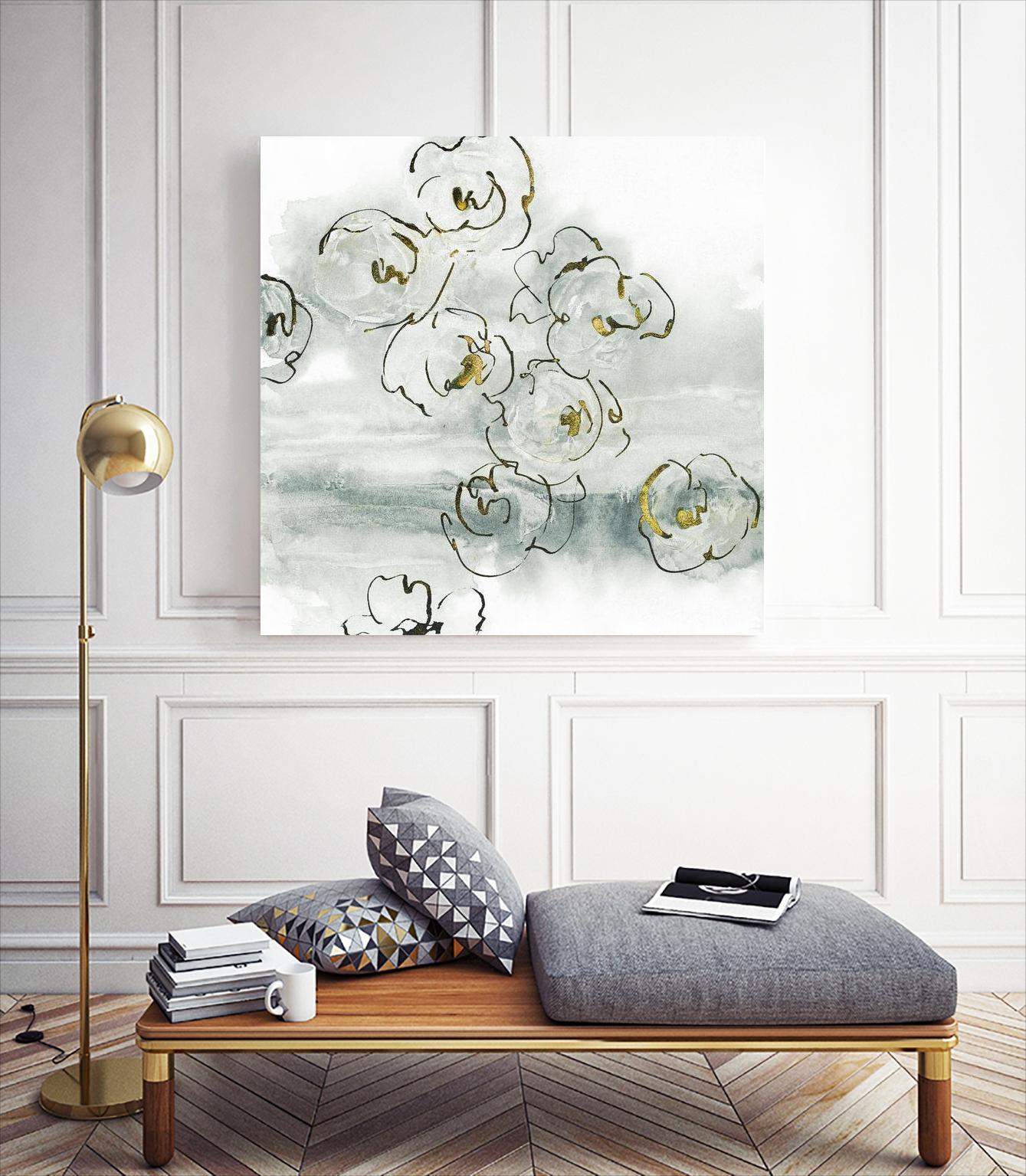 Gold Dust I by Chris Paschke on GIANT ART - yellow floral