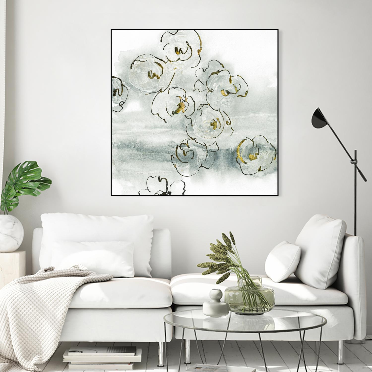 Gold Dust I by Chris Paschke on GIANT ART - yellow floral