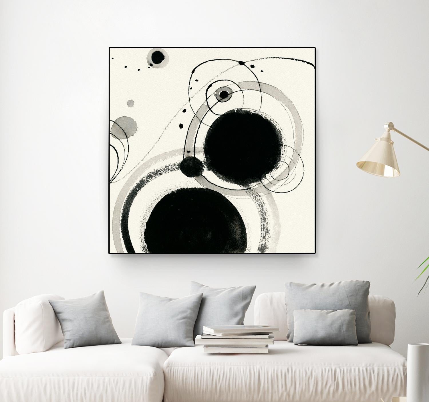 Planetary III by Shirley Novak on GIANT ART - beige abstract