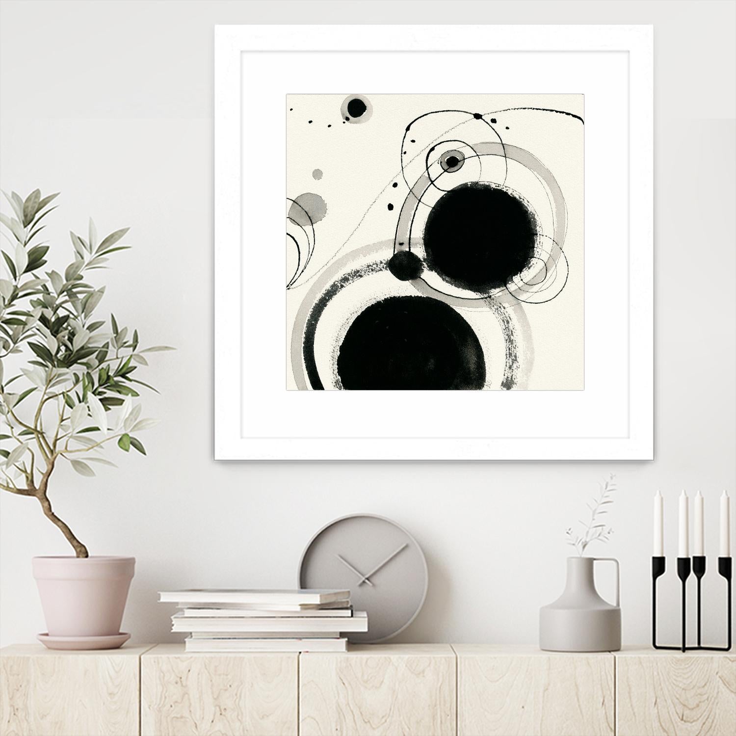 Planetary III by Shirley Novak on GIANT ART - beige abstract