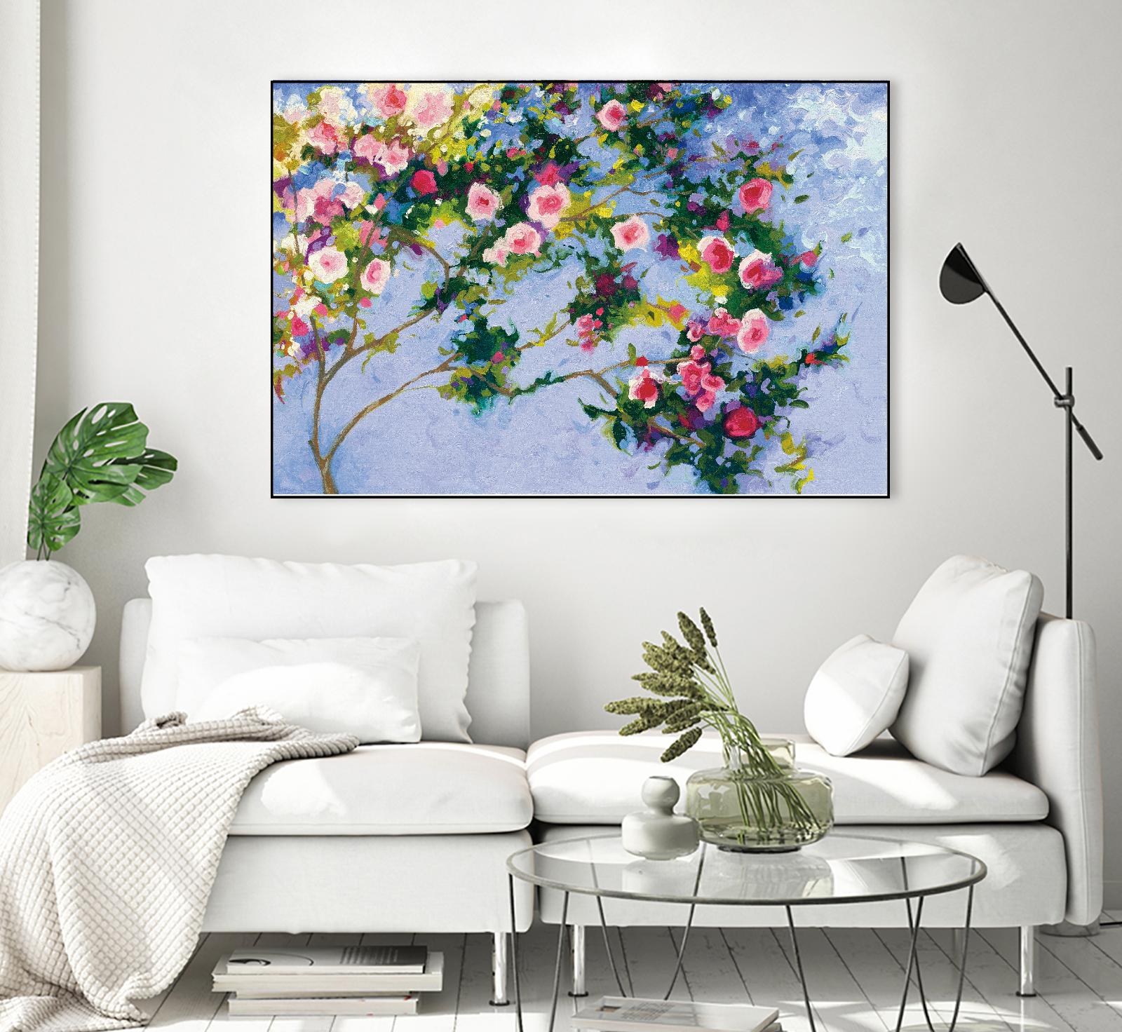 Inspiration Monet by Shirley Novak on GIANT ART - pink floral