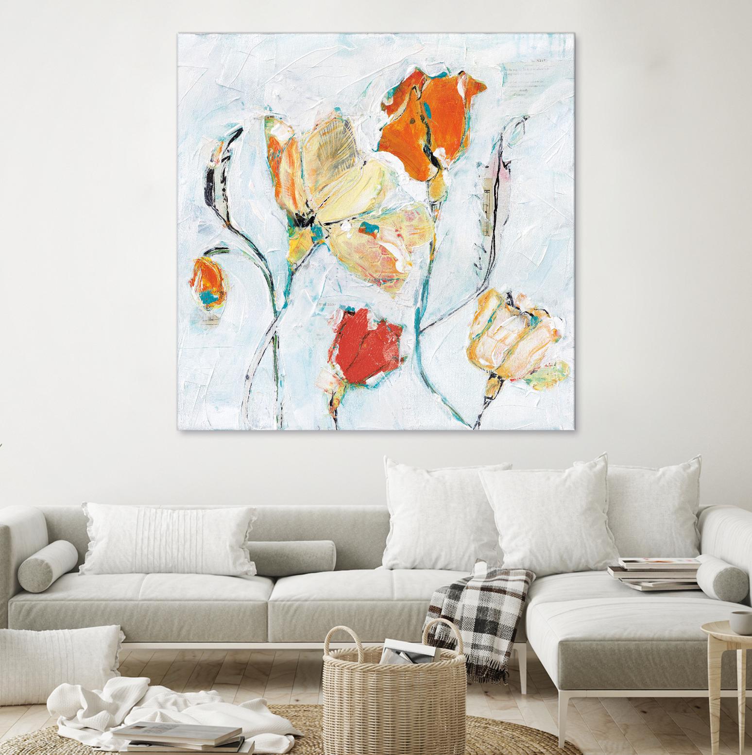 The Sanctuary II by Kellie Day on GIANT ART - red floral