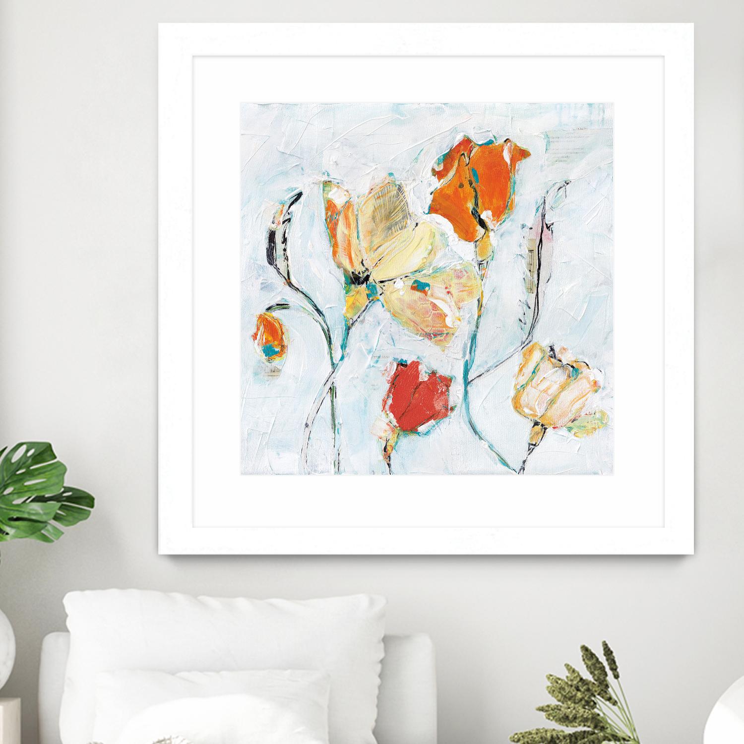 The Sanctuary II by Kellie Day on GIANT ART - red floral